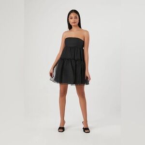 Black 🖤🖤🖤Strapless Bow Fit & Flare Dress - Size Small - NWT